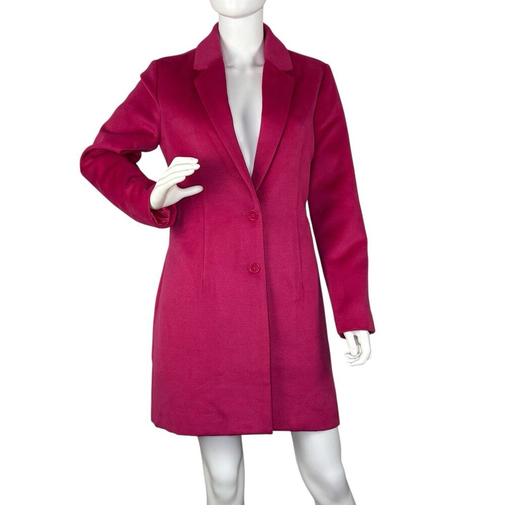 NWT Boston Proper Car Coat Jacket Career Dopamine Hot Pink Size S